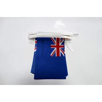 Guirlande 6 mètres 20 Drapeaux Blue Ensign britannique 21x15 cm - Drapeau de l\'armée britannique 15 x 21 cm