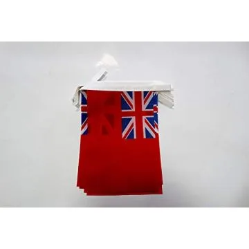 Guirlande 6 mètres 20 Drapeaux Royaume-Uni Red Ensign 21x15 cm - Drapeau marine marchande britannique 15 x 21 cm