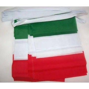 GUIRLANDE 4 mètres 20 DRAPEAUX ITALIE 15x10 cm - DRAPEAU ITALIEN 10 x 15 cm
