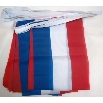 GUIRLANDE 4 mètres 20 DRAPEAUX PAYS-BAS 15x10 cm - DRAPEAU HOLLANDAIS 10 x 15 cm