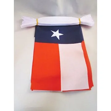 GUIRLANDE 4 mètres 20 DRAPEAUX TEXAS 15x10 cm - DRAPEAU TEXAN 10 x 15 cm