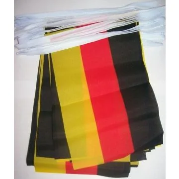 GUIRLANDE 4 mètres 20 DRAPEAUX ALLEMAGNE 15x10 cm - DRAPEAU ALLEMAND 10 x 15 cm