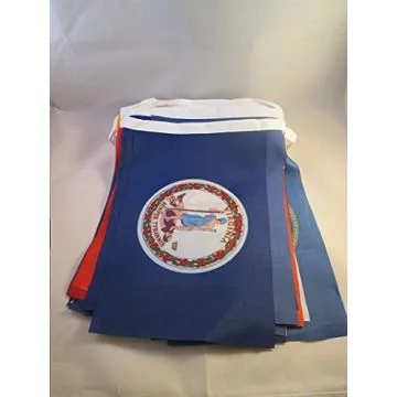 GUIRLANDE 10 mètres 50 DRAPEAUX 50 ETATS DES USA 15x10 cm - DRAPEAU AMÉRICAIN ? USA - ETATS-UNIS 10 x 15 cm