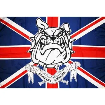 DRAPEAU OFFICIAL HOOLIGAN ROYAUME-UNI 150x90cm - DRAPEAU ULTRAS 90 x 150 cm