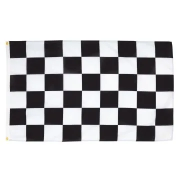 DRAPEAU À DAMIER NOIR ET BLANC 150x90cm - DRAPEAU COURSE AUTOMOBILE - FORMULE 1 90 x 150 cm Polyester léger