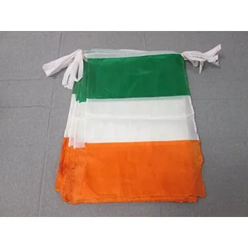 GUIRLANDE 12 mètres 20 DRAPEAUX IRLANDE 45x30 cm - DRAPEAU IRLANDAIS 30 x 45 cm