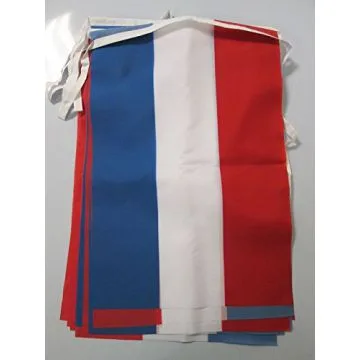 GUIRLANDE 12 mètres 20 DRAPEAUX LUXEMBOURG 45x30 cm - DRAPEAU LUXEMBOURGEOIS 30 x 45 cm