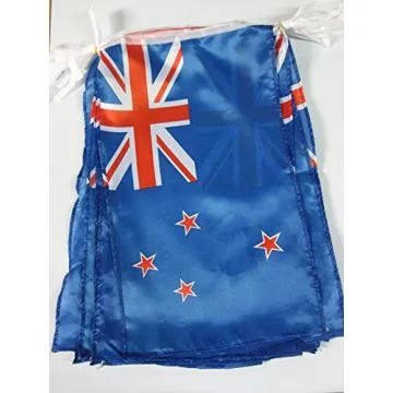 GUIRLANDE 12 mètres 20 DRAPEAUX NOUVELLE-ZÉLANDE 45x30 cm - DRAPEAU NÉO-ZÉLANDAIS 30 x 45 cm