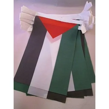 Guirlande 12 mètres 20 Drapeaux Palestine 45x30 cm - Drapeau palestinien 30 x 45 cm