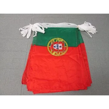 GUIRLANDE 12 mètres 20 DRAPEAUX PORTUGAL 45x30 cm - DRAPEAU PORTUGAIS 30 x 45 cm