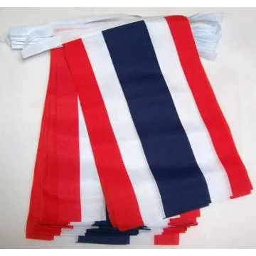 Guirlande 12 mètres 20 Drapeaux Thaïlande 45x30 cm - Drapeau thaïlandais 30 x 45 cm