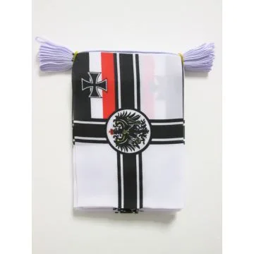 Guirlande 12 mètres 20 Drapeaux Allemagne WWI 45x30 cm - Drapeau allemand de guerre 30 x 45 cm