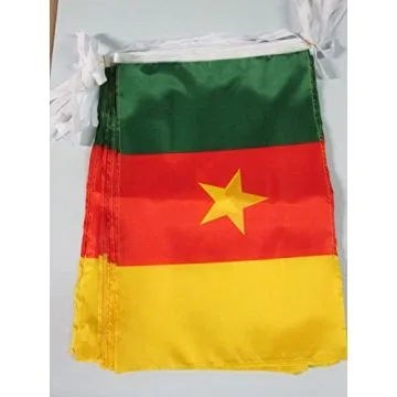 GUIRLANDE 12 mètres 20 DRAPEAUX CAMEROUN 45x30 cm - DRAPEAU CAMEROUNAIS 30 x 45 cm
