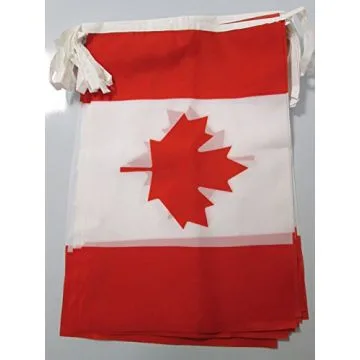 GUIRLANDE 12 mètres 20 DRAPEAUX CANADA 45x30 cm - DRAPEAU CANADIEN 30 x 45 cm