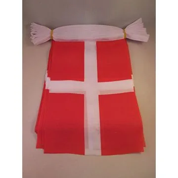 Guirlande 12 mètres 20 Drapeaux Savoie 45x30 cm - Drapeau savoyard 30 x 45 cm
