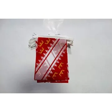 Guirlande 12 mètres 20 Drapeaux Alsace 45x30 cm - Drapeau alsacien 30 x 45 cm