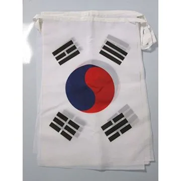 GUIRLANDE 12 mètres 20 DRAPEAUX CORÉE DU SUD 45x30 cm - DRAPEAU CORÉEN 30 x 45 cm