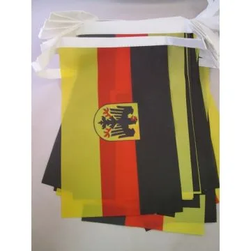 Guirlande 12 mètres 20 Drapeaux Allemagne avec Aigle 45x30 cm - Drapeau allemand 30 x 45 cm