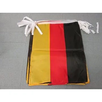 GUIRLANDE 12 mètres 20 DRAPEAUX ALLEMAGNE 45x30 cm - DRAPEAU ALLEMAND 30 x 45 cm