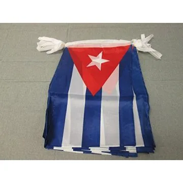 GUIRLANDE 12 mètres 20 DRAPEAUX CUBA 45x30 cm - DRAPEAU CUBAIN 30 x 45 cm