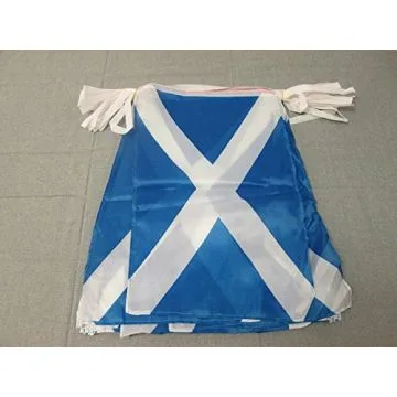 GUIRLANDE 12 mètres 20 DRAPEAUX ECOSSE 45x30 cm - DRAPEAU ÉCOSSAIS 30 x 45 cm