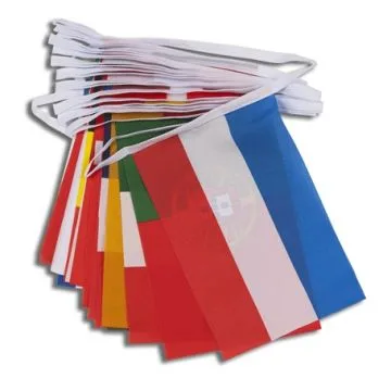 GUIRLANDE 10 mètres 16 DRAPEAUX EURO DE FOOTBALL 2012 45x30 cm - DRAPEAU CHAMPIONNAT D\'EUROPE 30 x 45 cm