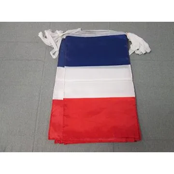GUIRLANDE 12 mètres 20 DRAPEAUX FRANCE 45x30 cm - DRAPEAU FRANÇAIS 30 x 45 cm
