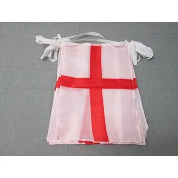GUIRLANDE 12 mètres 20 DRAPEAUX ANGLETERRE 45x30 cm - DRAPEAU ANGLAIS 30 x 45 cm