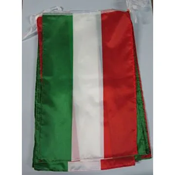 GUIRLANDE 12 mètres 20 DRAPEAUX HONGRIE 45x30 cm - DRAPEAU HONGROIS 30 x 45 cm