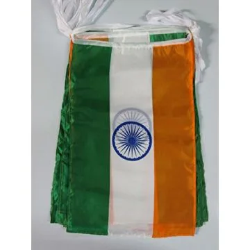 GUIRLANDE 12 mètres 20 DRAPEAUX INDE 45x30 cm - DRAPEAU INDIEN 30 x 45 cm
