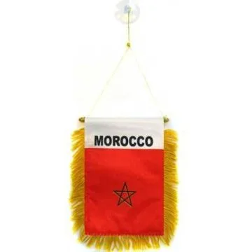FANION MAROC 15x10cm - Mini drapeau MAROCAIN 10 x 15 cm spécial voiture - Bannière
