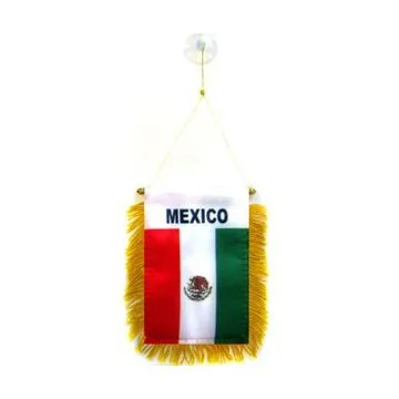 FANION MEXIQUE 15x10cm - Mini drapeau MEXICAIN 10 x 15 cm spécial voiture - Bannière