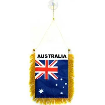 FANION AUSTRALIE 15x10cm - Mini drapeau AUSTRALIEN 10 x 15 cm spécial voiture - Bannière