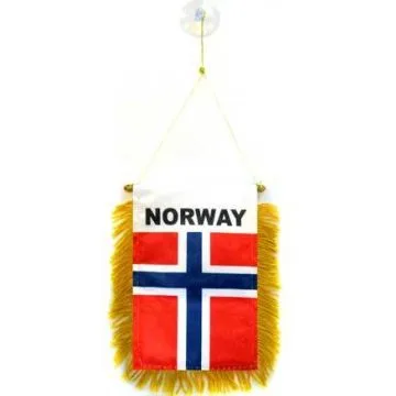 FANION NORVÈGE 15x10cm - Mini drapeau NORVÉGIEN 10 x 15 cm spécial voiture - Bannière