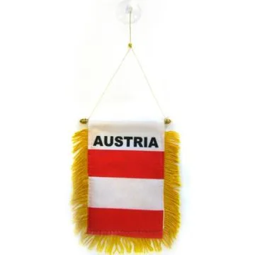 FANION AUTRICHE 15x10cm - Mini drapeau AUTRICHIEN 10 x 15 cm spécial voiture - Bannière