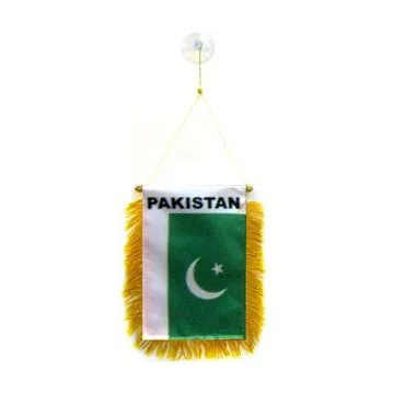 FANION PAKISTAN 15x10cm - Mini drapeau PAKISTANAIS 10 x 15 cm spécial voiture - Bannière