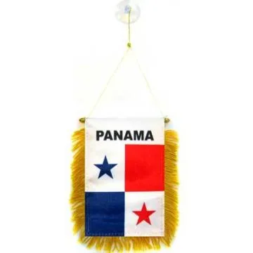 FANION PANAMA 15x10cm - Mini drapeau PANAMÉEN 10 x 15 cm spécial voiture - Bannière