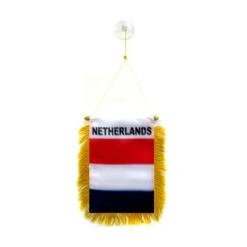 FANION PAYS-BAS 15x10cm - Mini drapeau HOLLANDAIS 10 x 15 cm spécial voiture - Bannière