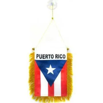 FANION PORTO RICO 15x10cm - Mini drapeau PORTORICAIN 10 x 15 cm spécial voiture - Bannière