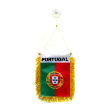 FANION PORTUGAL 15x10cm - Mini drapeau PORTUGAIS 10 x 15 cm spécial voiture - Bannière