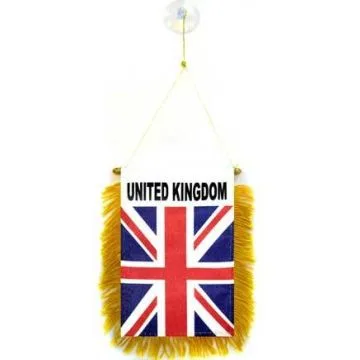 FANION ROYAUME-UNI 15x10cm - Mini drapeau ANGLAIS - UK - GRANDE BRETAGNE 10 x 15 cm spécial voiture - Bannière