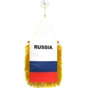 FANION RUSSIE 15x10cm - Mini drapeau RUSSE 10 x 15 cm spécial voiture - Bannière