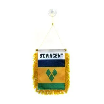 FANION SAINT VINCENT 15x10cm - Mini drapeau SAINT-VINCENTAIS 10 x 15 cm spécial voiture - Bannière