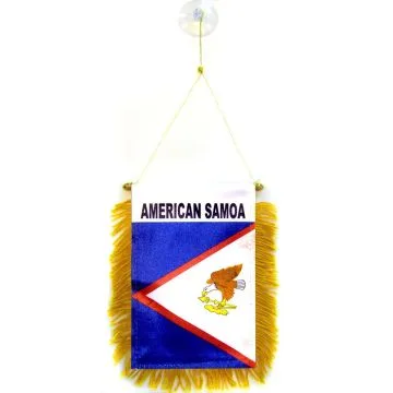 FANION SAMOA AMÉRICAINES 15x10cm - Mini drapeau AMÉRICAIN 10 x 15 cm spécial voiture - Bannière