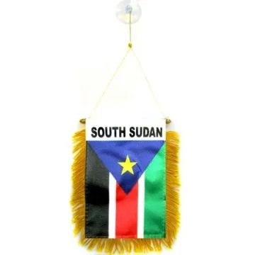 FANION SOUDAN DU SUD 15x10cm - Mini drapeau SUD SOUDANAIS 10 x 15 cm spécial voiture - Bannière