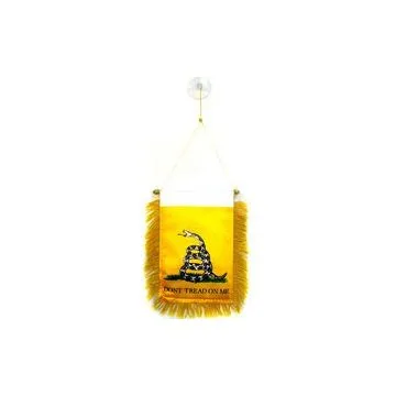 FANION GADSDEN NE ME MARCHE PAS DESSUS 15x10cm - Mini drapeau DONT TREAD ON ME - ETATS-UNIS 10 x 15 cm spécial voiture - Bannière