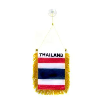 FANION THAÏLANDE 15x10cm - Mini drapeau THAÏLANDAIS 10 x 15 cm spécial voiture - Bannière