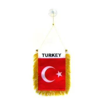 FANION TURQUIE 15x10cm - Mini drapeau TURC 10 x 15 cm spécial voiture - Bannière