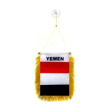 FANION YÉMEN 15x10cm - Mini drapeau YÉMÉNITE 10 x 15 cm spécial voiture - Bannière
