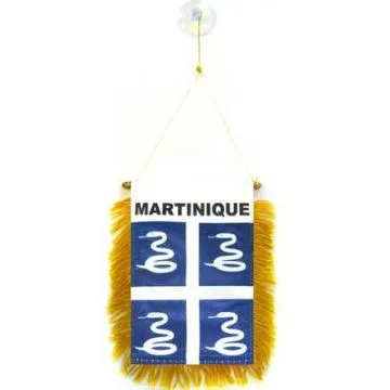 FANION MARTINIQUE 15x10cm - Mini drapeau MARTINIQUAIS - FRANCE 10 x 15 cm spécial voiture - Bannière